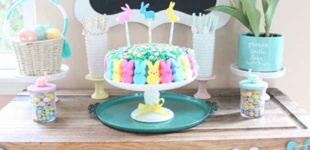 DIY Easter Bunny Peeps Cake