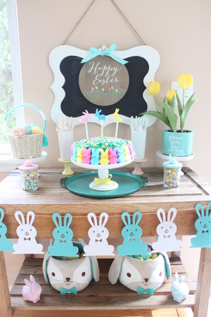 DIY Easter Bunny Peeps Cake
